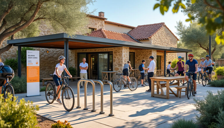 découvrez l'inauguration de l'espace « accueil vélo » à l'office de tourisme de lézignan-corbières, une halte parfaite pour les cyclistes en quête de confort et d'informations.